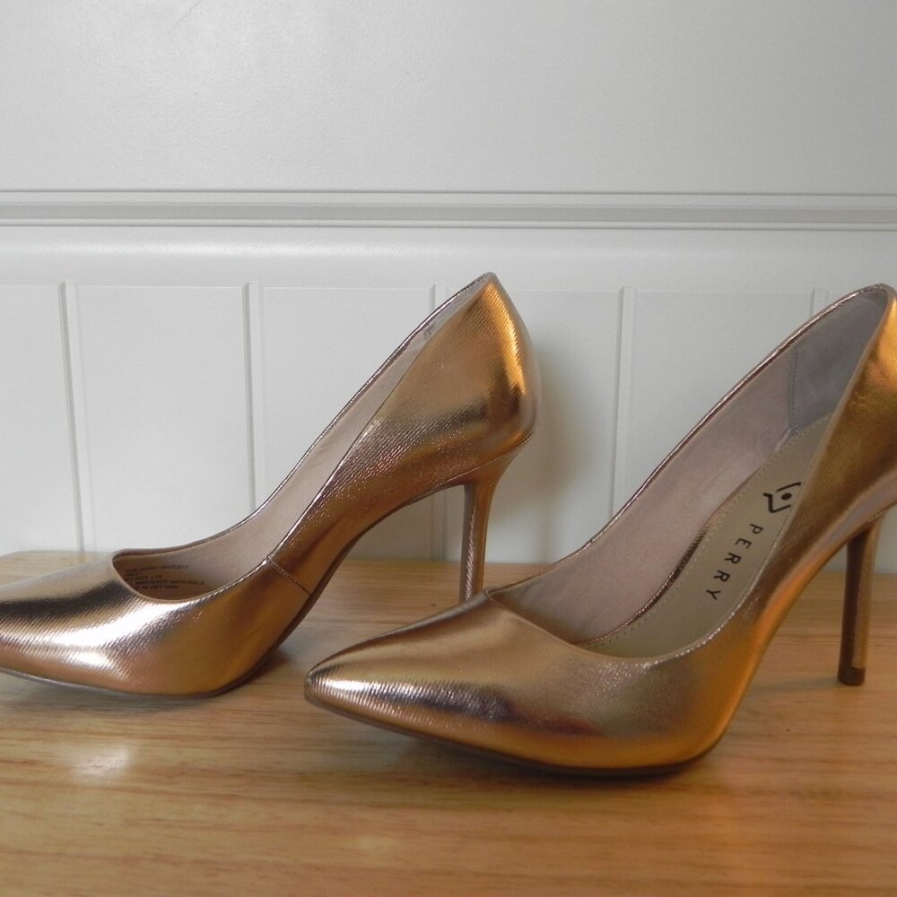 *New* Katy Perry The Sissy Gold Heels View 2